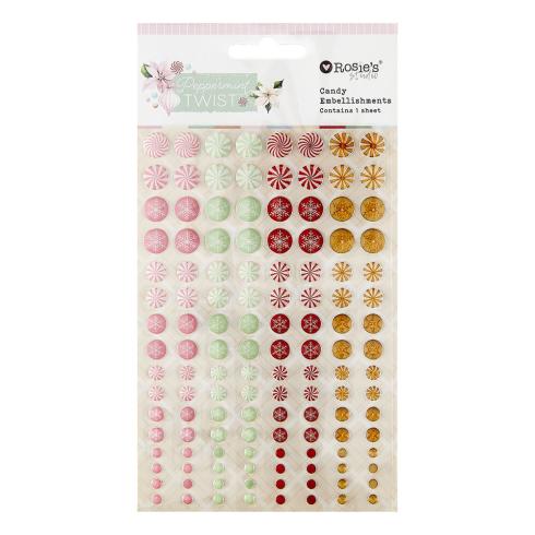 Spellbinders - Schmucksteine "Peppermint Twist" Candy Embellishments