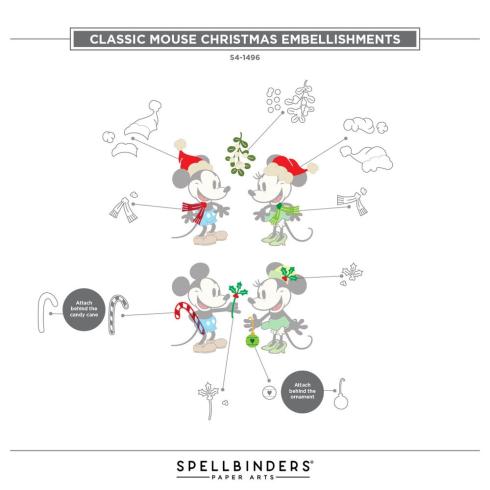 Spellbinders - Stanzschablone "Classic Mouse Christmas Embellishments" Dies