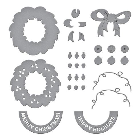 Spellbinders - Stanzschablone "Classic Mouse Holiday Wreath" Dies