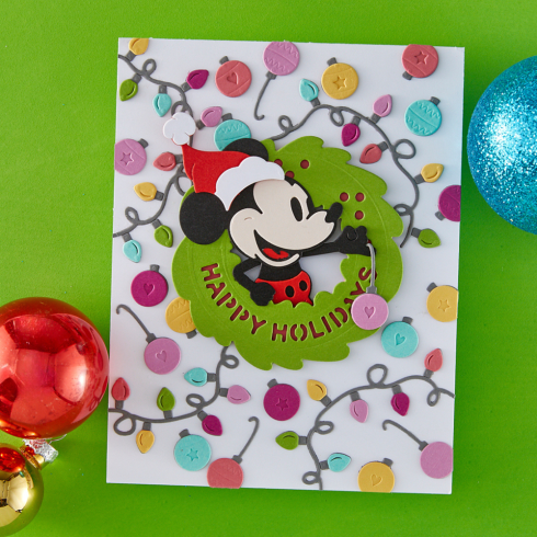 Spellbinders - Stanzschablone "Classic Mouse Holiday Wreath" Dies