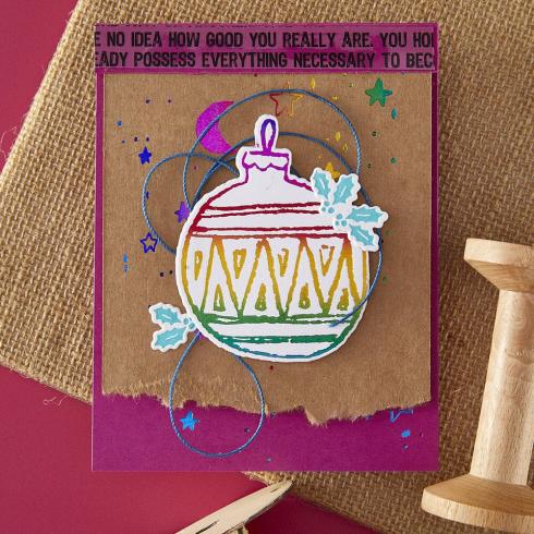 Spellbinders - Buchdrucktechnik "Merry, Merry, Merry Bird" BetterPress Plate & Dies