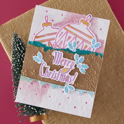 Spellbinders - Buchdrucktechnik "Starry Merry Christmas" BetterPress Plate & Dies