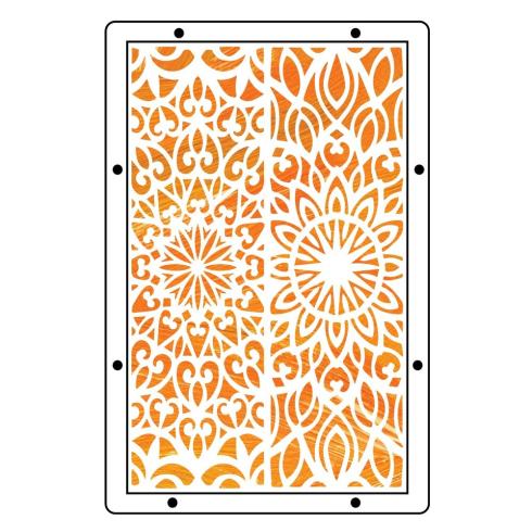Sizzix - Schablone & Stempelset "Build It" Stencil & Clear Stamps by Mark Montano