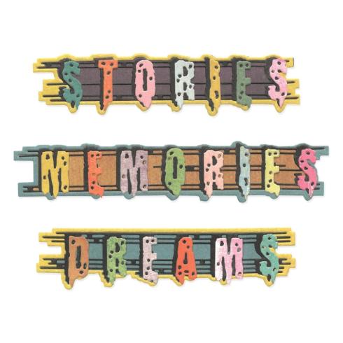 Sizzix - Stanzschablone "Word Wafers #2" Thinlits Craft Dies by Seth Apter