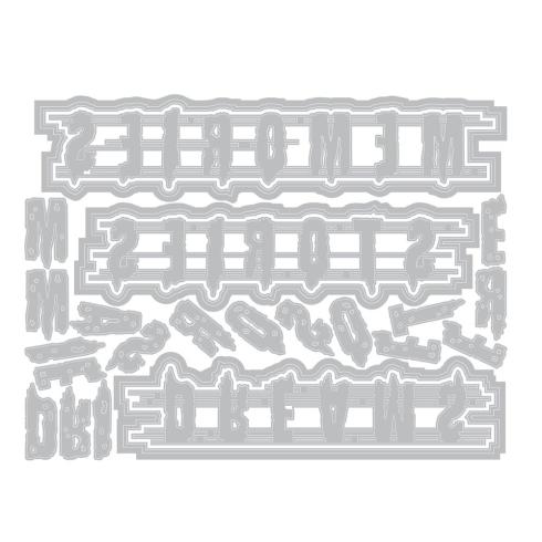 Sizzix - Stanzschablone "Word Wafers #2" Thinlits Craft Dies by Seth Apter