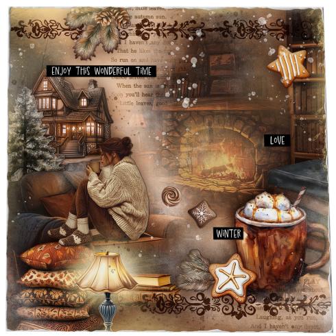 Studio Light - Designpapier "Hot Cocoa" Collage Paper Pad 8x8 Inch - 24 Bogen