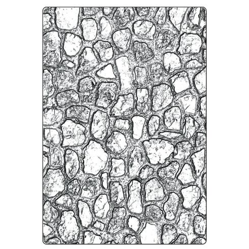 Sizzix - 3D Prägefolder "Cobblestone" Embossing Folder Design by Tim Holtz