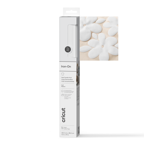 Cricut - Puff Iron-On "White" Transferfolie Rolle