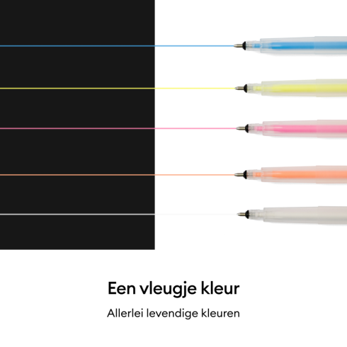 Cricut - Acrylic Gel Pens 1.0mm "Pink/White/Orange/Blue/Yellow" 5er Set