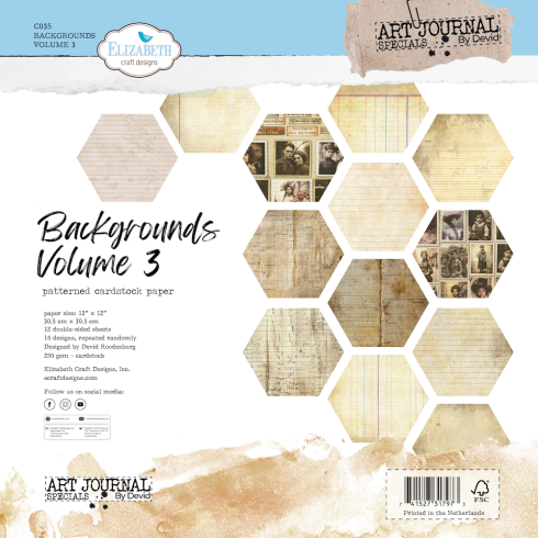 Elizabeth Craft Designs - Designpapier "Golden Season" Paper Pack 12x12 Inch - 12 Bogen