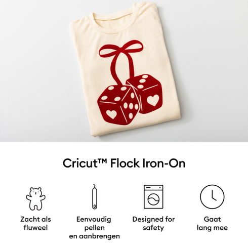 Cricut - Flocked Iron-On "Black" Transferfolie Rolle