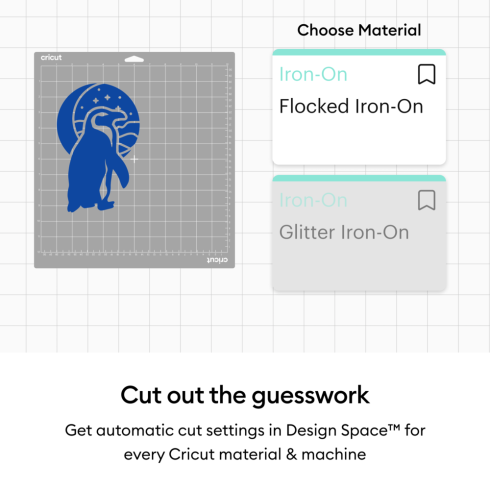 Cricut - Flocked Iron-On "Blue" Transferfolie Rolle