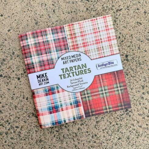 IndigoBlu - Designpapier "Tartan Textures" Paper Pack 8x8 Inch - 24 Bogen