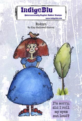 IndigoBlu - Gummistempel Set "Robyn" A6 Rubber Stamp