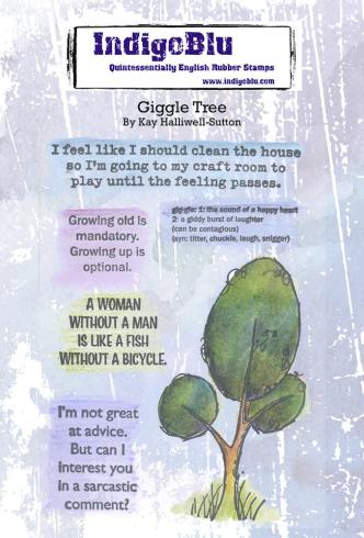 IndigoBlu - Gummistempel Set "Giggle Tree" A6 Rubber Stamp