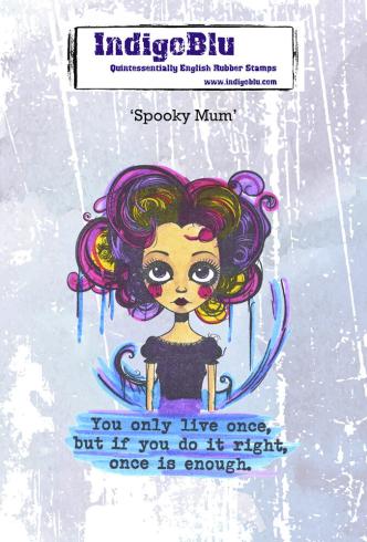 IndigoBlu - Gummistempel Set "Spooky Mum" A6 Rubber Stamp