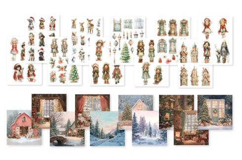 Dutch Doobadoo - Designpapier "Merry and Bright" Collage Book