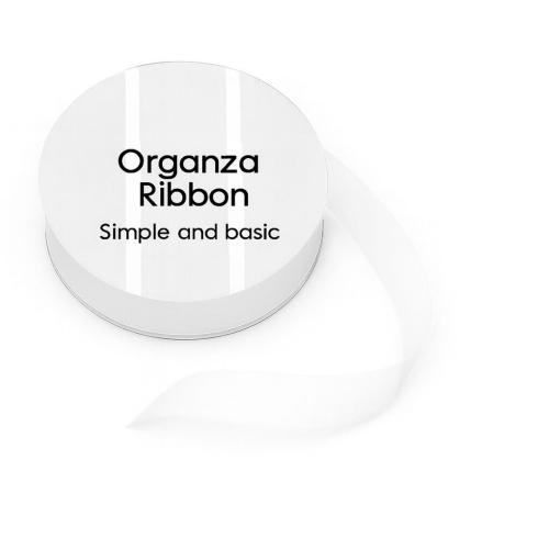 Simple and Basic - Organzaband "White" Organza Ribbon 10m