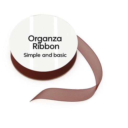 Simple and Basic - Organzaband "Rusty Brown" Organza Ribbon 10m