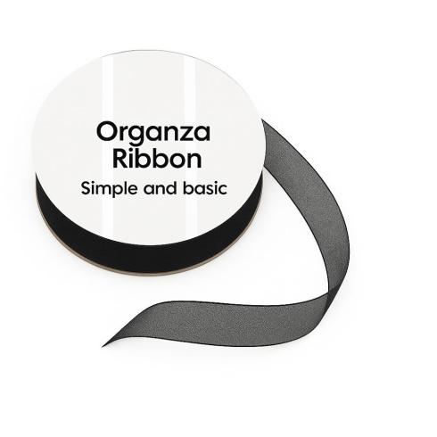 Simple and Basic - Organzaband "Black" Organza Ribbon 10m