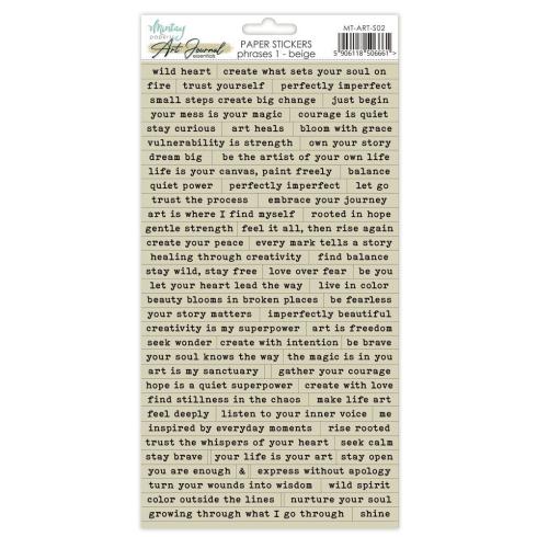 Mintay Papers - Aufkleber "Phrase 1 Beige" Paper Sticker Words 6x12 Inch