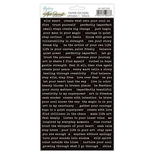 Mintay Papers - Aufkleber "Phrase 1 Black" Paper Sticker Words 6x12 Inch