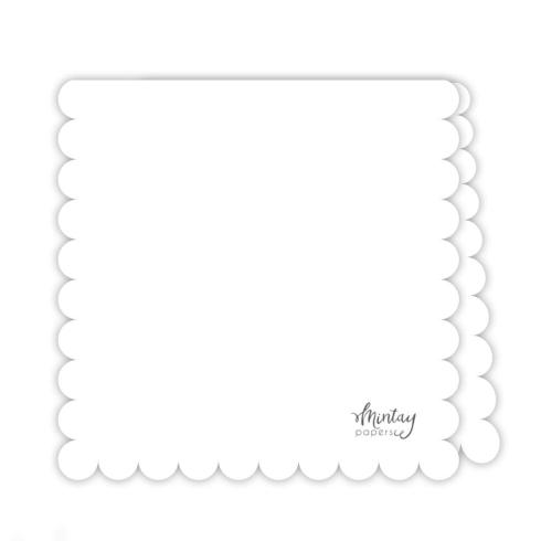 Mintay Papers - Schachtel - Box "Scalloped" Card Box Base White 15x15cm - 3 Stück