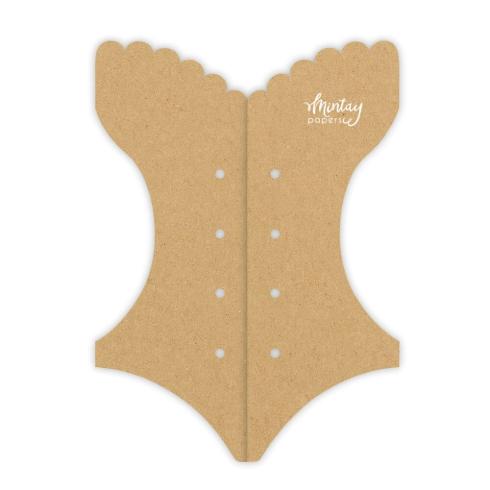 Mintay Papers - Kartenbasis "Corset" Card Base Kraft 15x21cm - 5 Stück
