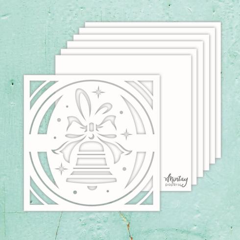 Mintay Papers "Xmas Bell" Chipbaord Album Base 8x8 Inch