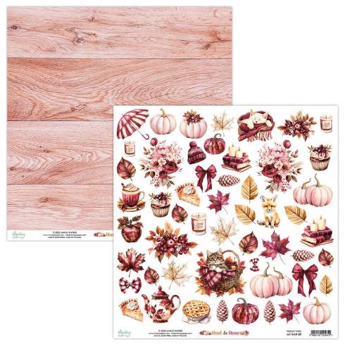 Mintay Papers - Papier Elemente "Rust & Roses" Paper Elements 12x12 Inch
