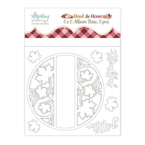 Mintay Papers "Rust & Rose" Chipbaord Album Base 6x8 Inch