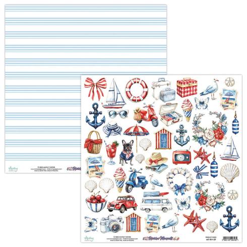 Mintay Papers - Papier Elemente "Riviera Moments" Paper Elements 12x12 Inch