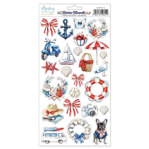 Mintay Papers - Aufkleber "Riviera Moments" Paper Sticker Elements 6x12 Inch