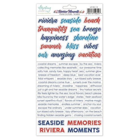 Mintay Papers - Aufkleber "Riviera Moments" Paper Sticker Words 6x12 Inch