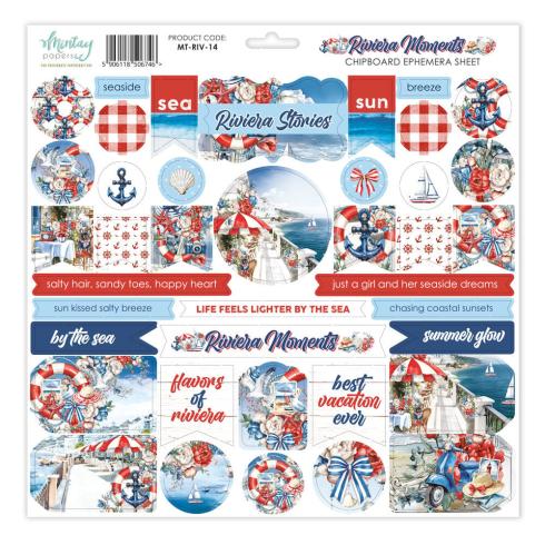 Mintay Papers - Stanzteile "Riviera Moments" Chipboard Ephemera