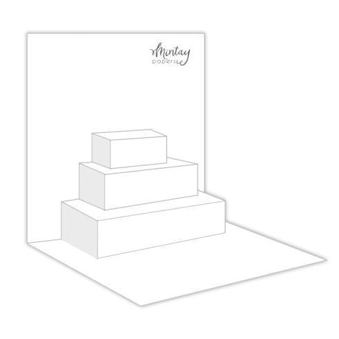 Mintay Papers - Karteneinleger "White" Pop-Up Card Insert 15x15cm - 5 Stück
