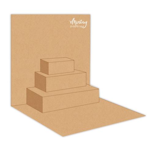 Mintay Papers - Karteneinleger "Kraft" Pop-Up Card Insert 15x15cm - 5 Stück