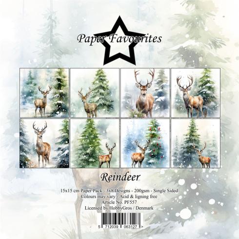 Paper Favourites - Designpapier "Reindeer" Paper Pack 6x6 Inch - 24 Bogen