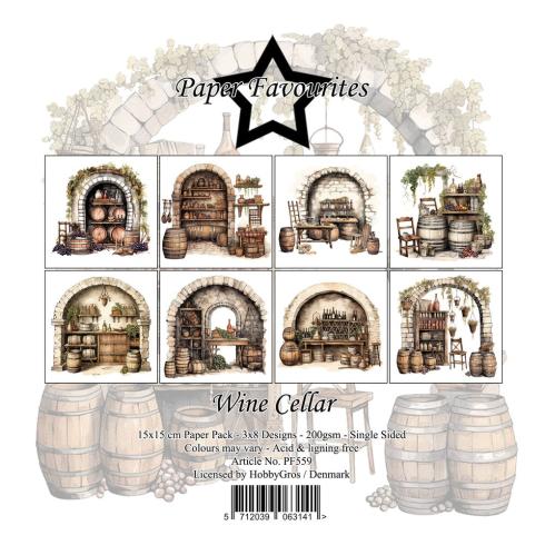 Paper Favourites - Designpapier "Wine Cellar" Paper Pack 6x6 Inch - 24 Bogen
