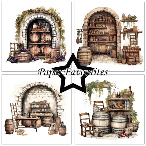 Paper Favourites - Designpapier "Wine Cellar" Paper Pack 6x6 Inch - 24 Bogen