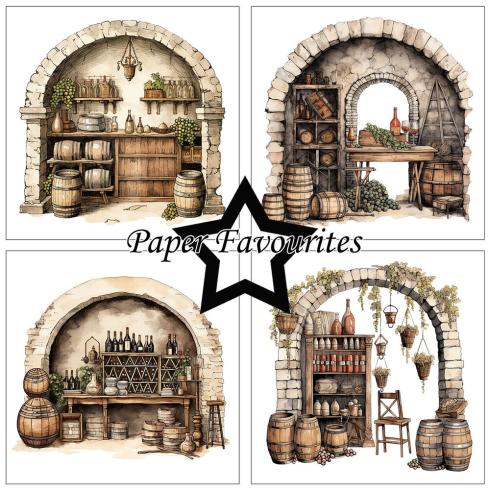 Paper Favourites - Designpapier "Wine Cellar" Paper Pack 6x6 Inch - 24 Bogen