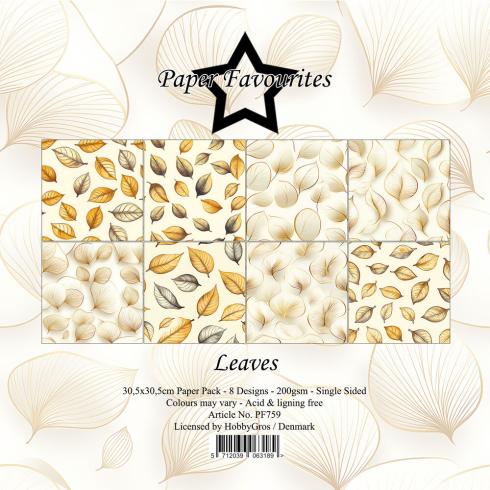 Paper Favourites - Designpapier "Leaves" Paper Pack 12x12 Inch 8 Bogen