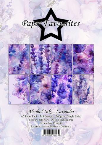 Paper Favourites - Designpapier "Alcohol Ink Lavender" Paper Pack A5 - 24 Bogen