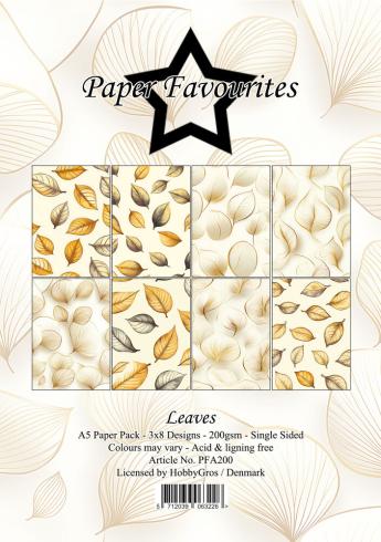 Paper Favourites - Designpapier "Leaves" Paper Pack A5 - 24 Bogen