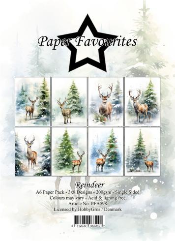 Paper Favourites - Designpapier "Reindeer" Paper Pack A6 - 24 Bogen