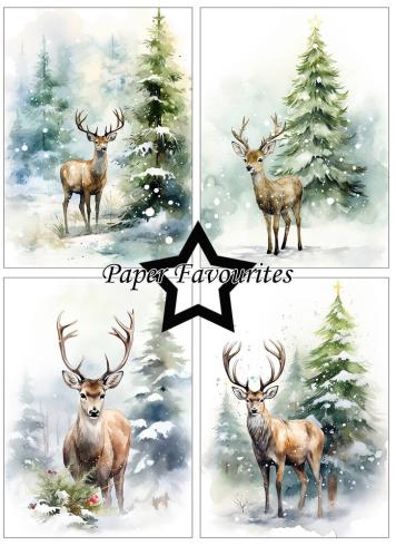 Paper Favourites - Designpapier "Reindeer" Paper Pack A6 - 24 Bogen