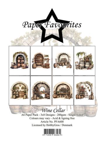 Paper Favourites - Designpapier "Wine Cellar" Paper Pack A6 - 24 Bogen