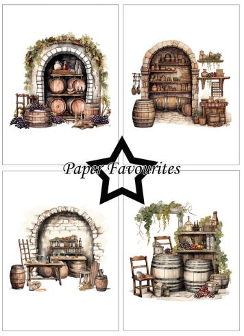 Paper Favourites - Designpapier "Wine Cellar" Paper Pack A6 - 24 Bogen