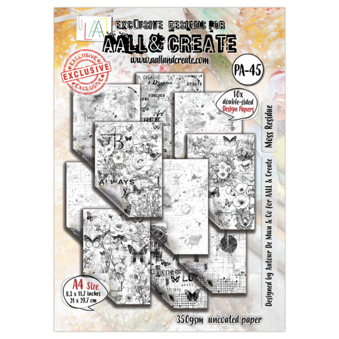AALL and Create - Designpapier "Moss Residue" Paper Pack A4 - 10 Bogen