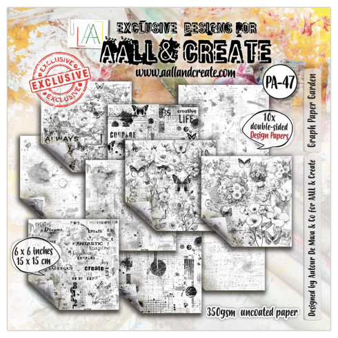 AALL and Create - Designpapier "Graph Paper Garden" Paper Pack 6x6 Inch - 10 Bogen
